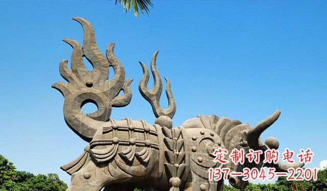 江西广场火牛铜雕