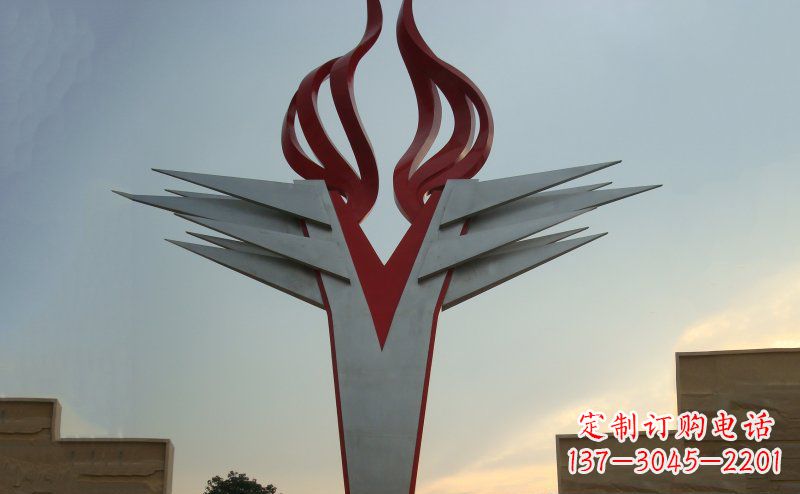 江西广场火炬不锈钢雕塑_1