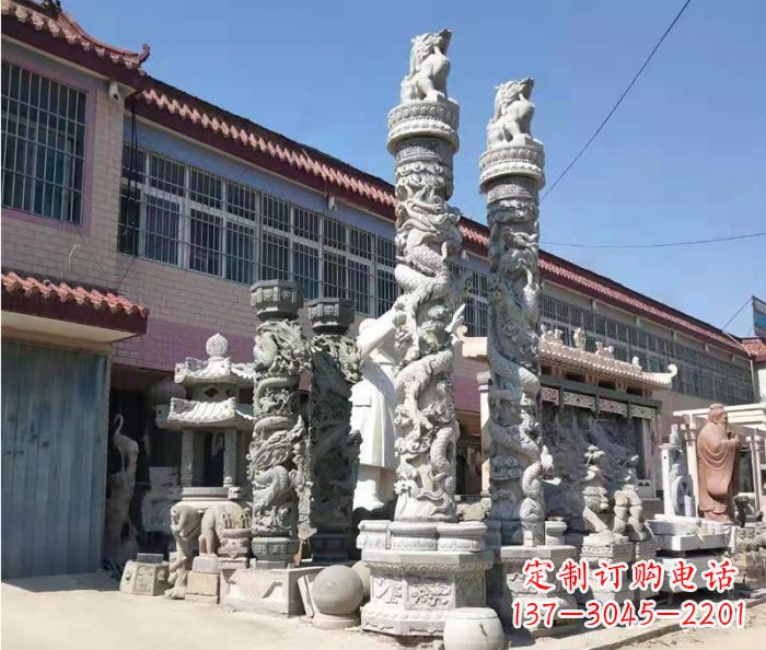 江西品质考究的大理石龙柱石雕