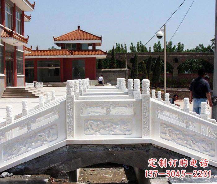 江西广场景观汉白玉石雕栏板