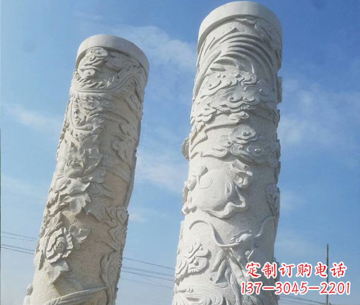 江西艺术化的广场龙柱石雕