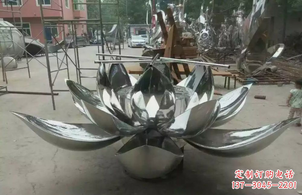 江西广场莲花不锈钢雕塑