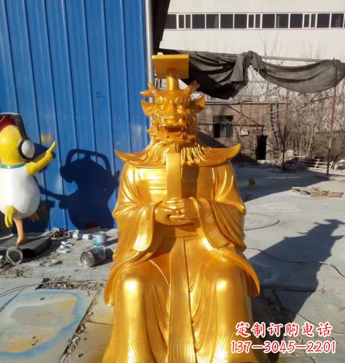 江西中领雕塑:精美龙王铜雕