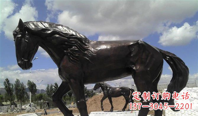 江西广场马动物铜雕 (3)