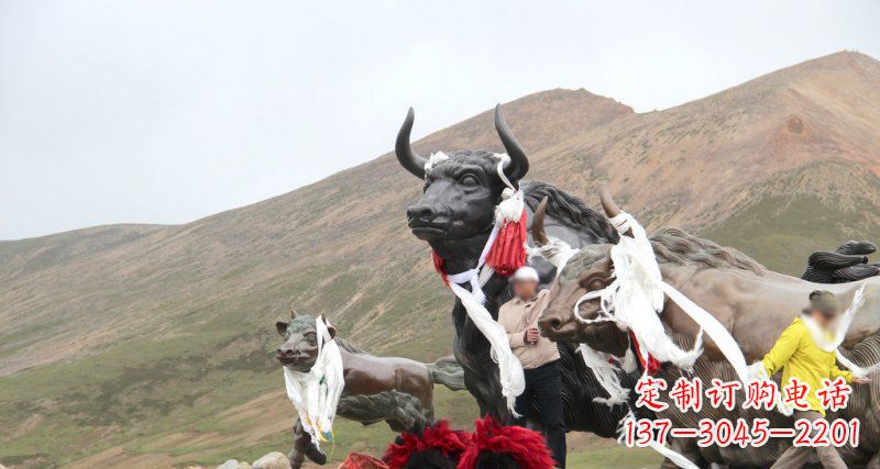 江西完美纪念:牦牛景观铜雕