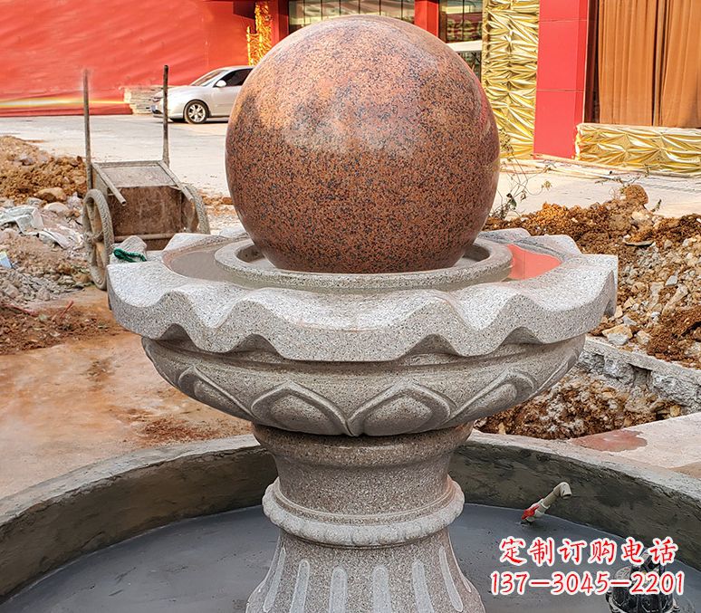 江西精美喷泉石雕塑,点缀室外美感