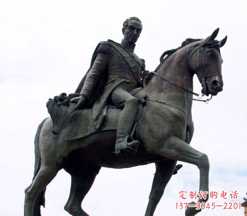 江西中领雕塑:西方风格骑马铜雕