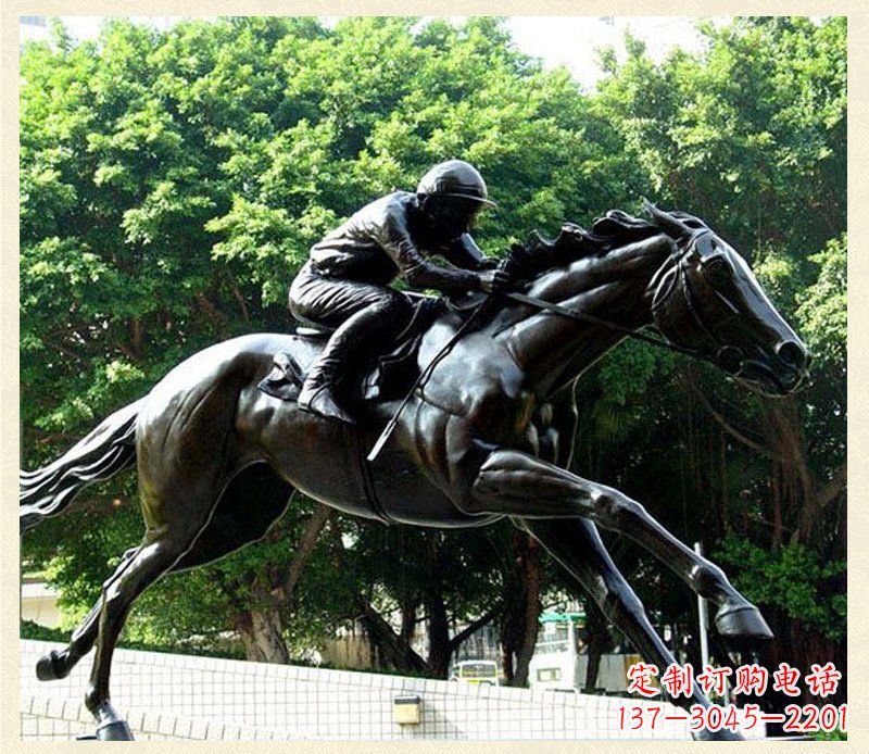 江西精致骑马铜雕,把自然艺术带入生活