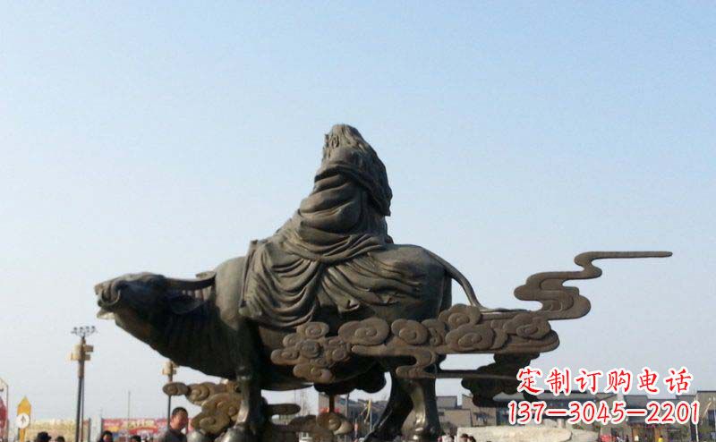 江西精美雕塑-老子景观铜雕