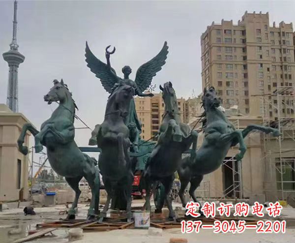 江西中领雕塑:阿波罗战车铜雕精美华丽