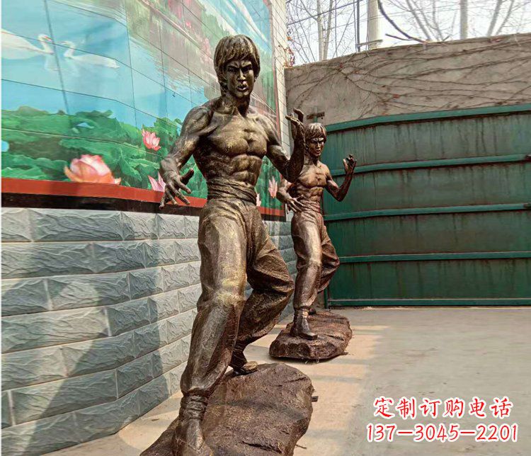 江西专业定制李小龙铜雕小品