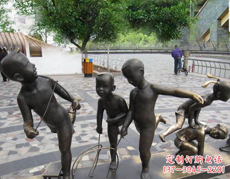 江西专业定制广场铜雕儿童雕塑
