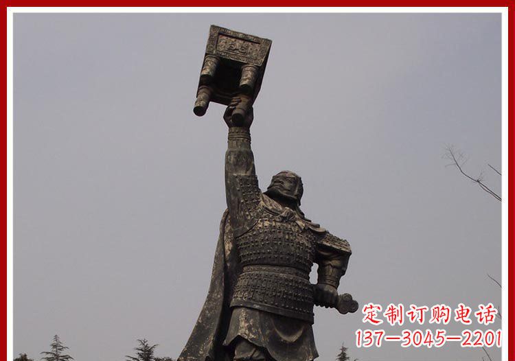 江西铜雕威武将军雕塑,雕刻极致端庄风采
