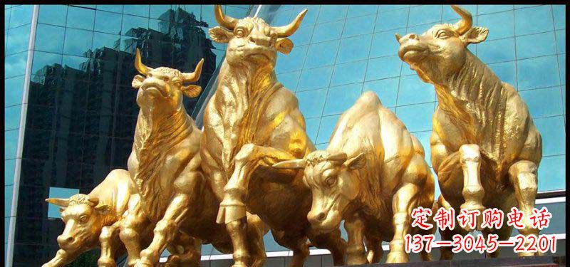 江西高质量的铜雕牛景观装饰