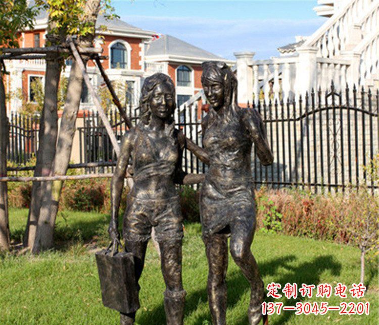 江西精致温润的女孩铜雕