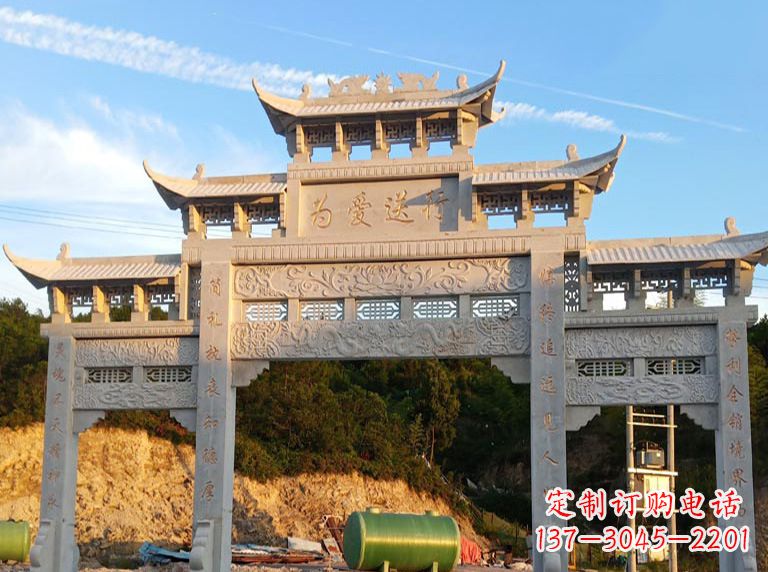 江西海北石雕牌坊——高品质定制雕塑
