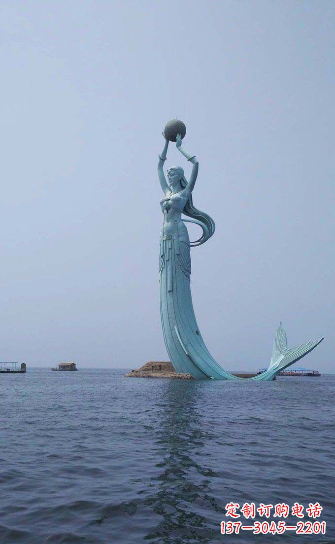 江西海洋美人鱼不锈钢雕塑