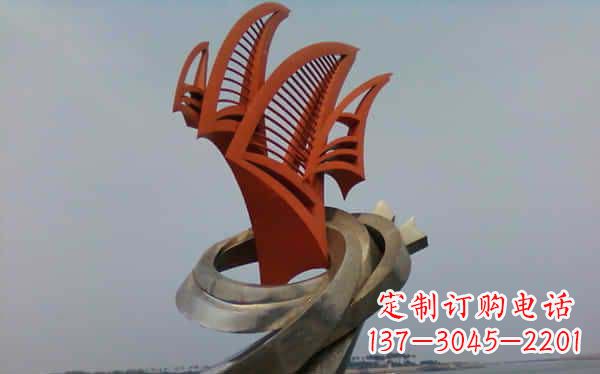 江西定制不锈钢帆船雕塑
