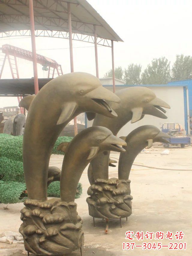 江西海豚之美,艺术铸就——铜质海豚雕塑