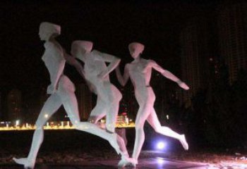 江西优雅靓丽的女性不锈钢跑步雕塑