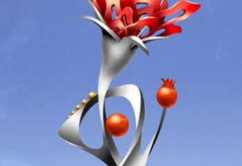 江西精美不锈钢石榴花雕塑，震撼了审美的眼睛