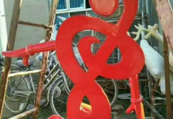 江西中领雕塑-不锈钢音符抽象雕塑