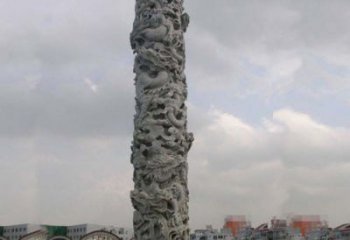 江西精美仿古盘龙柱石雕