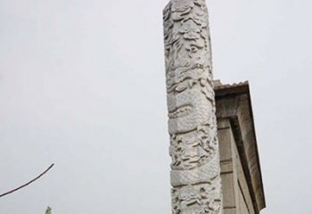 江西精美艺术品，象征霸气，盘龙柱石雕