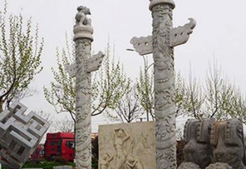 江西盘龙柱石雕华丽装点美丽家园