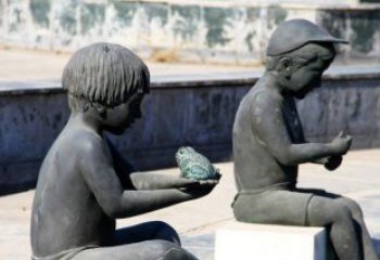 江西儿童景观铜雕，携带童趣的青蛙