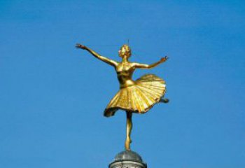 江西精美手工跳芭蕾舞的西方女人铜雕