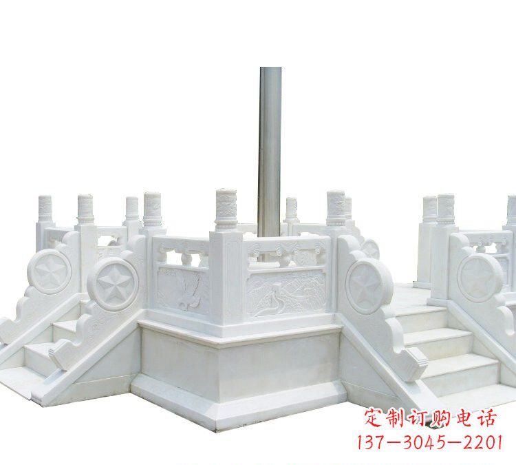江西精美的汉白玉升旗台雕塑