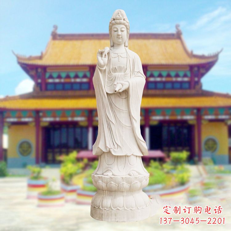 江西精美观音石雕,给你灵动的祝福