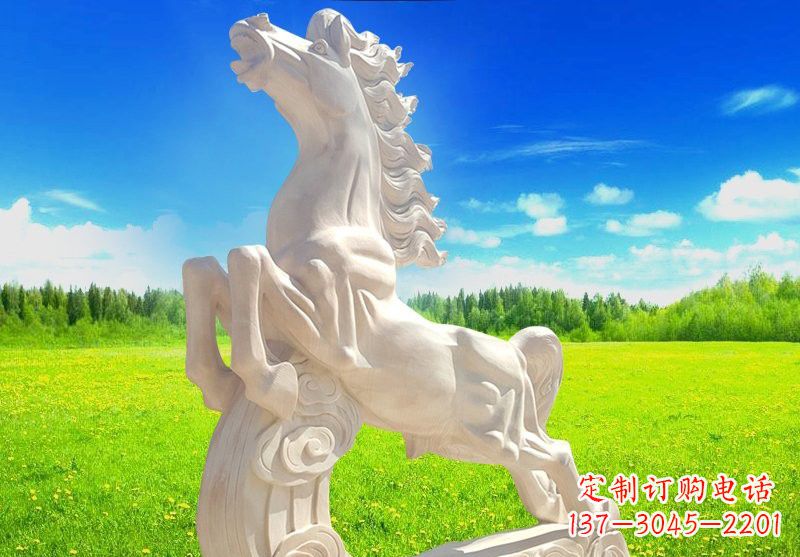 江西汉白玉广场奔马石雕