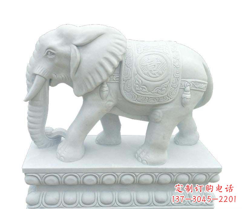 江西华丽之美,汉白玉大象雕塑