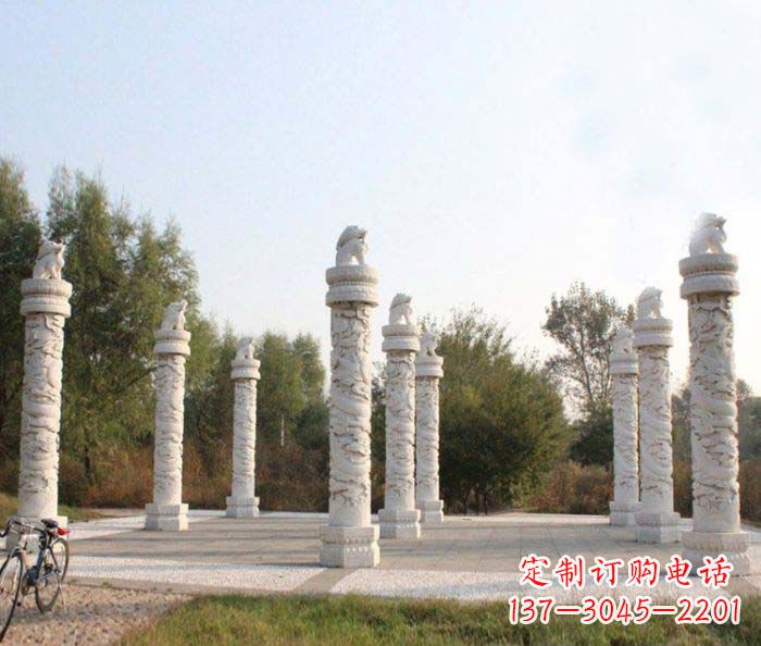江西高级汉白玉龙柱广场文化柱石雕