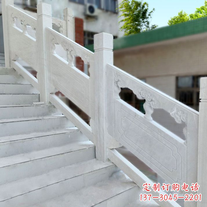 江西高雅精致的汉白玉楼梯石雕栏杆