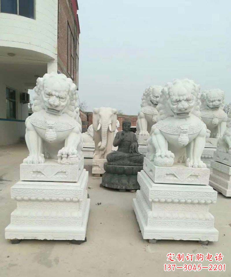 江西精美狮子雕塑,复古典雅高贵