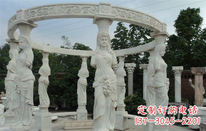江西汉白玉欧式凉亭雕塑