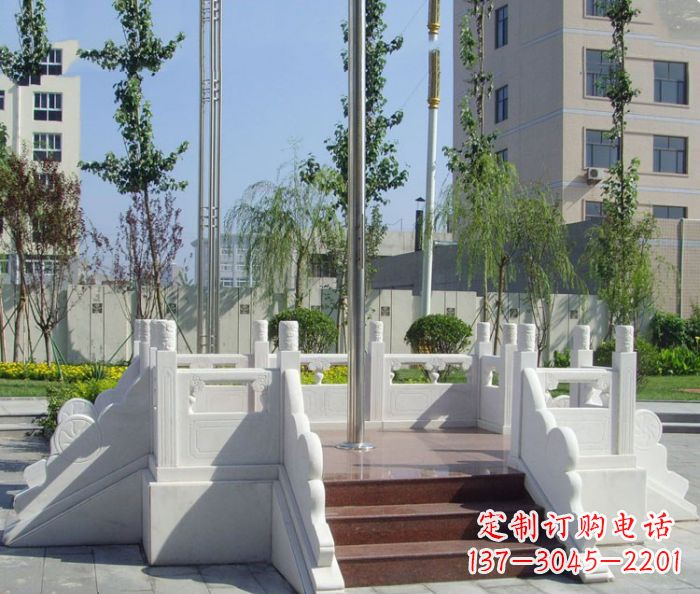 江西汉白玉升旗台校园石雕