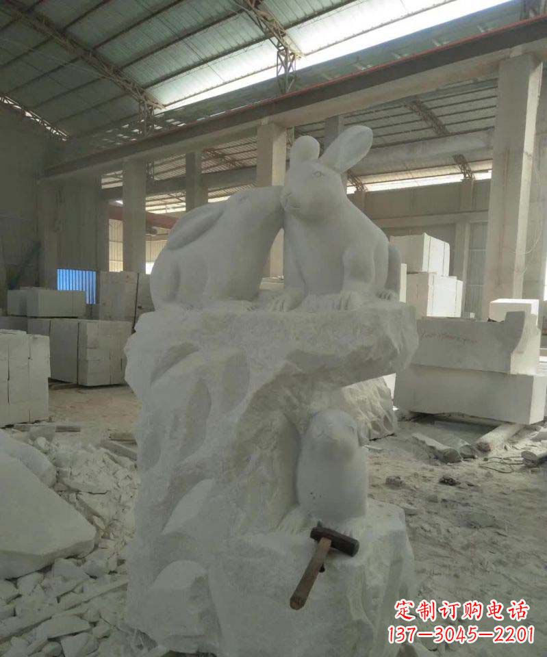 江西精美的中国古典生肖兔雕塑