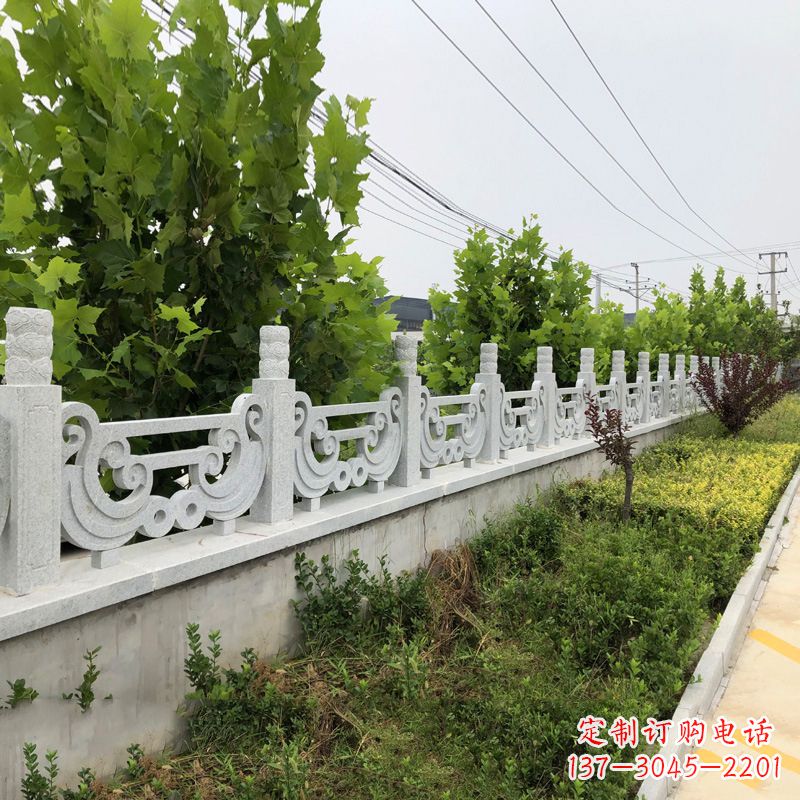 江西汉白玉石栏杆雕塑,精雕细琢,精美无比