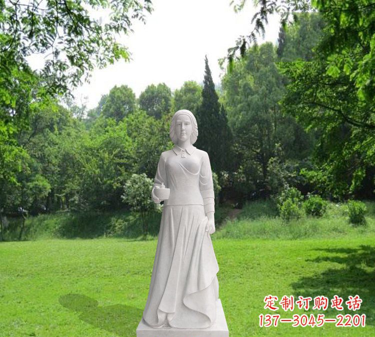 江西纪念南丁格尔的经典白玉雕塑