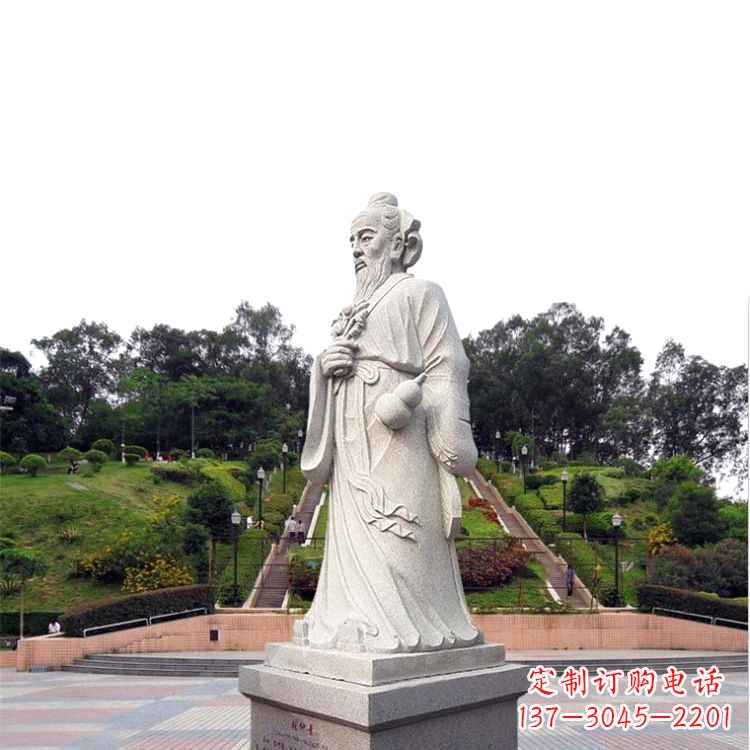 江西张仲景石雕雕塑,精工细作,传承古代文化