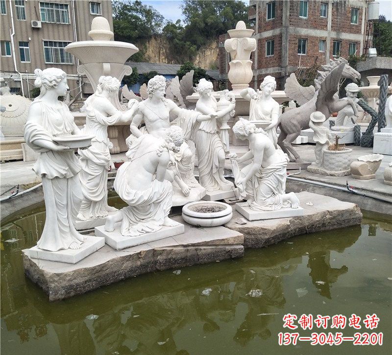 江西精美绝伦,众宁芙侍奉阿波罗雕塑