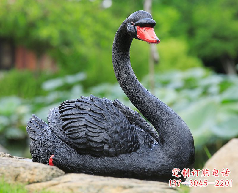 江西精致高端的黑色天鹅雕塑