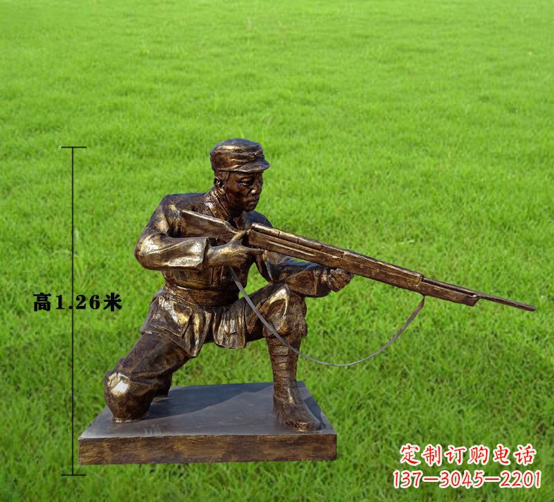 江西纪念红军铜像,精美文物雕塑
