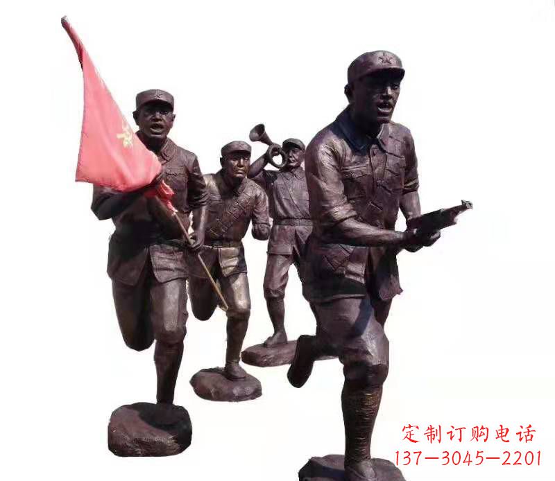 江西传承热血精神,纪念红军英雄:红军人物雕塑