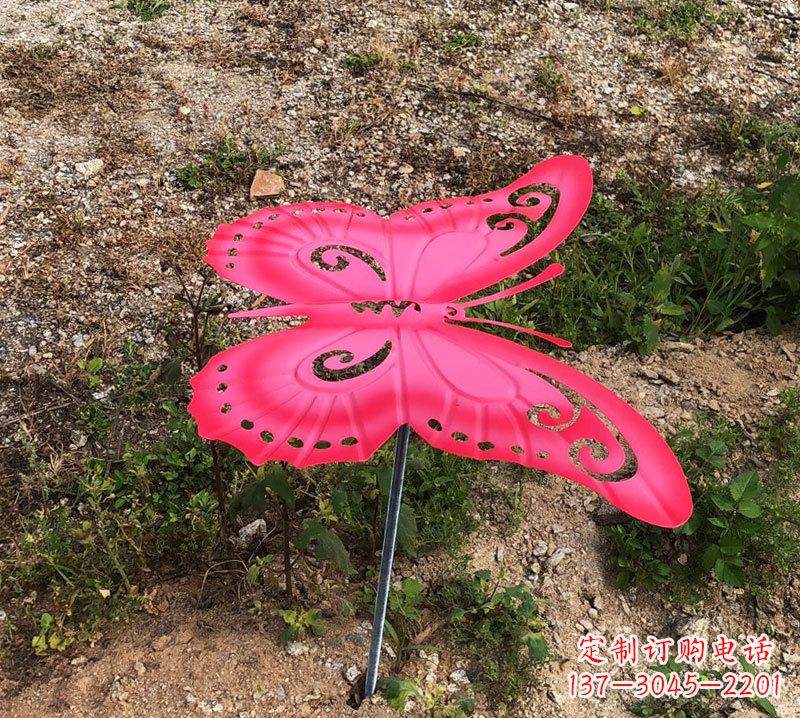 江西红色铁艺不锈钢蝴蝶雕塑