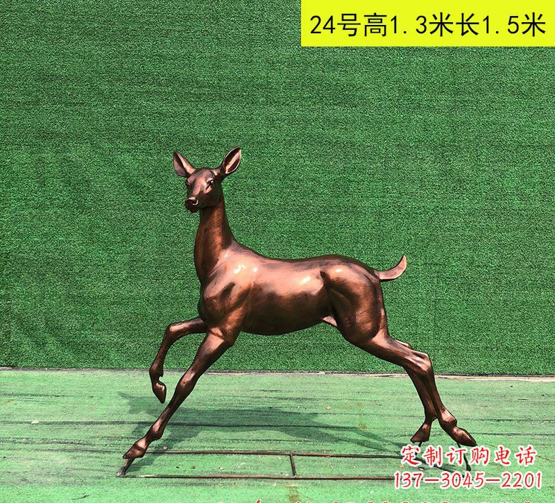 江西红铜鹿精美雕塑是中领雕塑定制厂家推出的一…